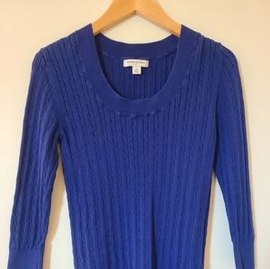 Banana Republic Royal Blue Cable Knit Sweater